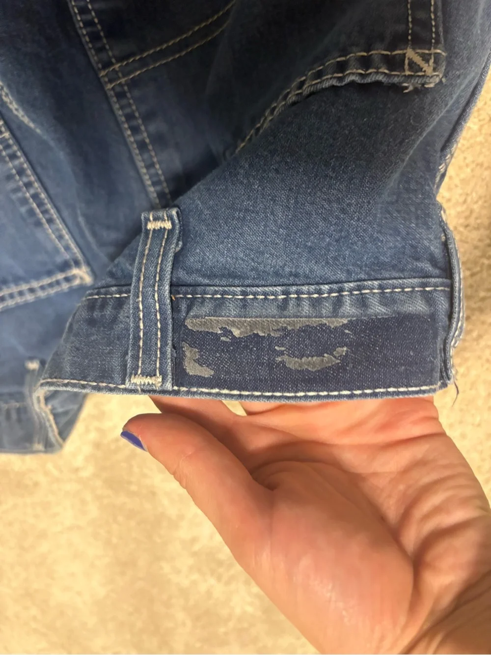 Carhartt Blue Denim Jeans with Label Detail